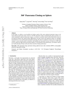 360 Panorama Cloning on Sphere