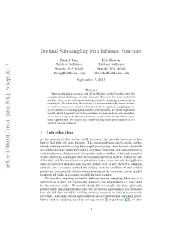 Optimal Sub-sampling with Influence Functions