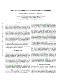 Blind image deblurring using class-adapted image priors