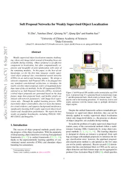 Soft Proposal Networks for Weakly Supervised Object Localization