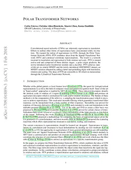 Polar Transformer Networks