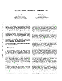 Deep and Confident Prediction for Time Series at Uber