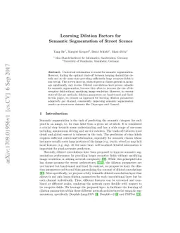 Learning Dilation Factors for Semantic Segmentation of Street Scenes