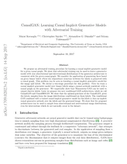 CausalGAN: Learning Causal Implicit Generative Models with Adversarial
  Training