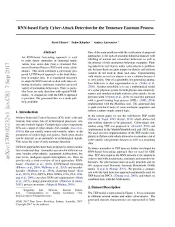 RNN-based Early Cyber-Attack Detection for the Tennessee Eastman Process