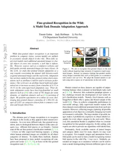 Fine-grained Recognition in the Wild: A Multi-Task Domain Adaptation
  Approach