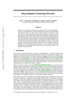 Deep Subspace Clustering Networks