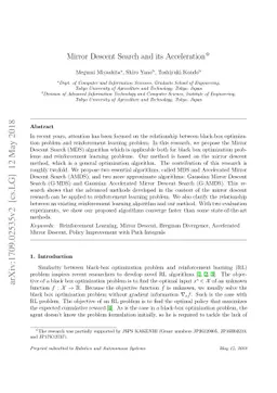 Mirror Descent Search and its Acceleration