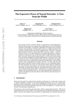 The Expressive Power of Neural Networks: A View from the Width