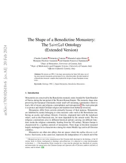 The Shape of a Benedictine Monastery: The SaintGall Ontology (Extended
  Version)