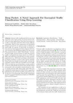 Deep Packet: A Novel Approach For Encrypted Traffic Classification Using
  Deep Learning