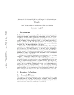 Semantic Preserving Embeddings for Generalized Graphs