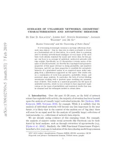 Averages of Unlabeled Networks: Geometric Characterization and
  Asymptotic Behavior
