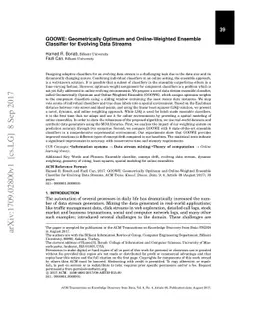 GOOWE: Geometrically Optimum and Online-Weighted Ensemble Classifier for
  Evolving Data Streams