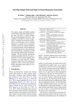 Steering Output Style and Topic in Neural Response Generation