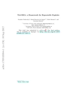 TestREx: a Framework for Repeatable Exploits