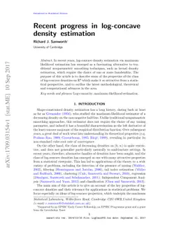 Recent progress in log-concave density estimation
