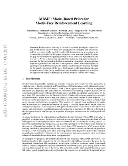 MBMF: Model-Based Priors for Model-Free Reinforcement Learning