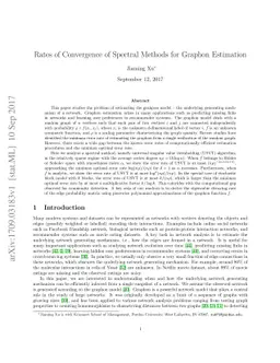 Rates of Convergence of Spectral Methods for Graphon Estimation