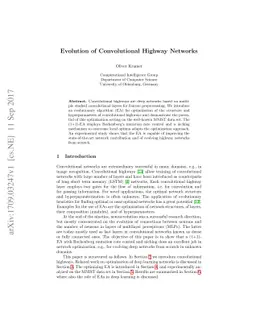 Evolution of Convolutional Highway Networks