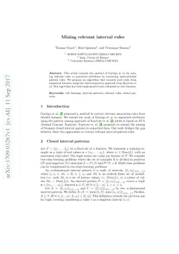 Mining relevant interval rules