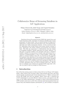 Collaborative Reuse of Streaming Dataflows in IoT Applications