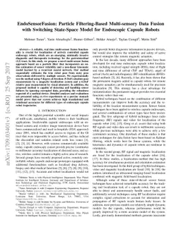 EndoSensorFusion: Particle Filtering-Based Multi-sensory Data Fusion
  with Switching State-Space Model for Endoscopic Capsule Robots