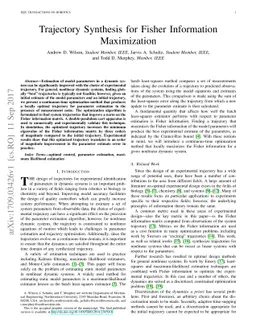 Trajectory Synthesis for Fisher Information Maximization