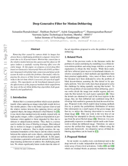 Deep Generative Filter for Motion Deblurring