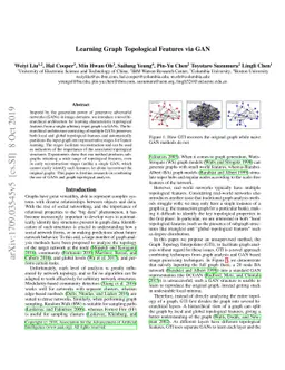 Learning Graph Topological Features via GAN