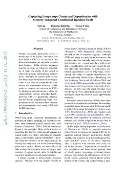 Capturing Long-range Contextual Dependencies with Memory-enhanced
  Conditional Random Fields