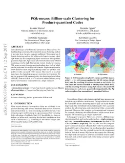PQk-means: Billion-scale Clustering for Product-quantized Codes