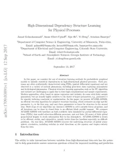 High-Dimensional Dependency Structure Learning for Physical Processes