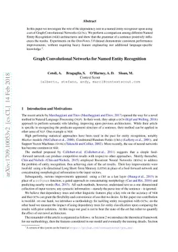 Graph Convolutional Networks for Named Entity Recognition