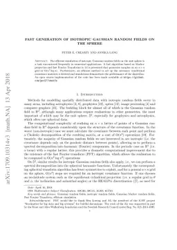 Fast generation of isotropic Gaussian random fields on the sphere