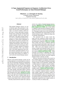 A Copy-Augmented Sequence-to-Sequence Architecture Gives Good
  Performance on Task-Oriented Dialogue