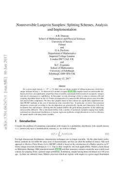 Nonreversible Langevin Samplers: Splitting Schemes, Analysis and
  Implementation