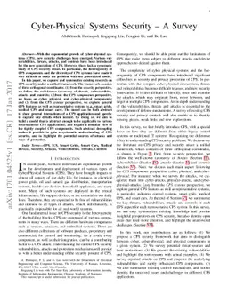 Cyber-Physical Systems Security -- A Survey