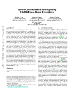 Secure Content-Based Routing Using Intel Software Guard Extensions