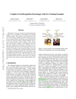 Complex Event Recognition from Images with Few Training Examples