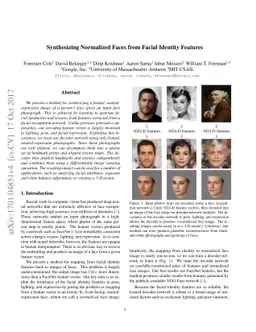 Synthesizing Normalized Faces from Facial Identity Features