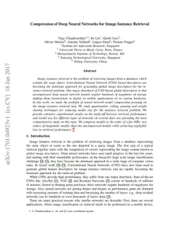 Compression of Deep Neural Networks for Image Instance Retrieval