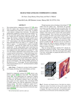 Block-wise Lensless Compressive Camera