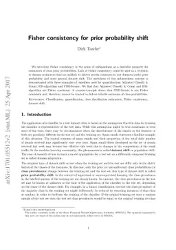 Fisher consistency for prior probability shift