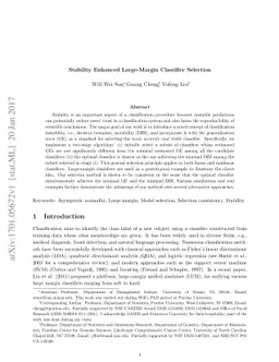 Stability Enhanced Large-Margin Classifier Selection