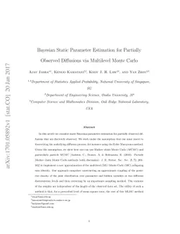 Bayesian Static Parameter Estimation for Partially Observed Diffusions
  via Multilevel Monte Carlo