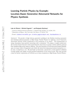 Learning Particle Physics by Example: Location-Aware Generative
  Adversarial Networks for Physics Synthesis