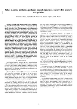 What makes a gesture a gesture? Neural signatures involved in gesture
  recognition