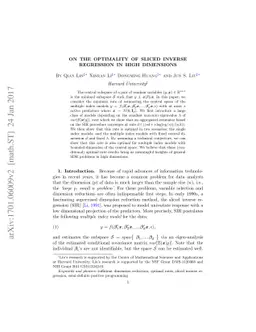 On the optimality of sliced inverse regression in high dimensions