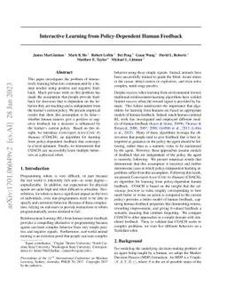 Interactive Learning from Policy-Dependent Human Feedback